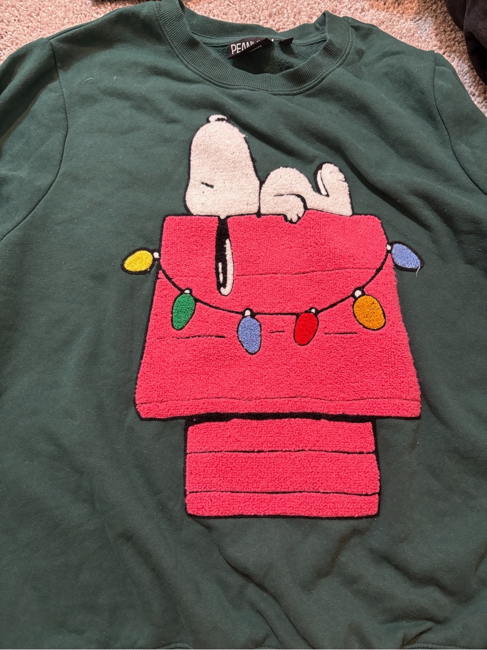 Peanuts Forest Green Crewneck Sweatshirt
